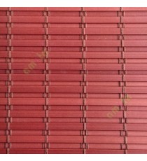 Orange brown color horizontal stripes flat scale vertical thread stripes with overlapping design rollup mechanism PVC Blinds 